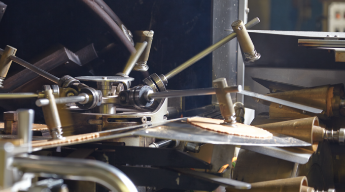 Waffle Cone Machine Close up