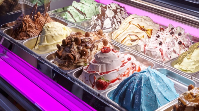 Ice Cream Cabinet close up