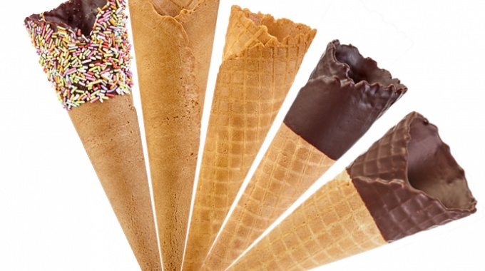 Mixed Waffle Cones