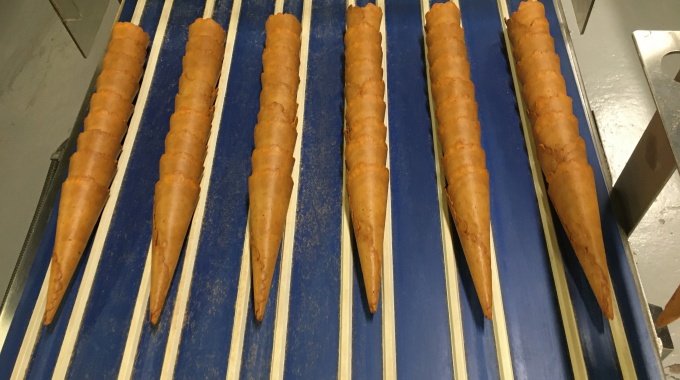 Cinnamon Cone on Production Line