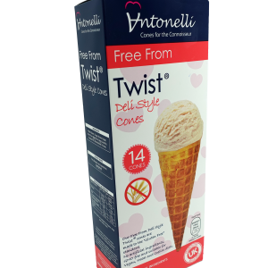 Twist® Free From Retail, Single Gluten Free Sugar Cone, 12 x 14/box