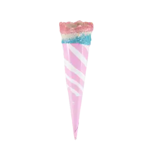Atina Unicone Pink & White Sleeved, Single Waffle Cone, 140/box