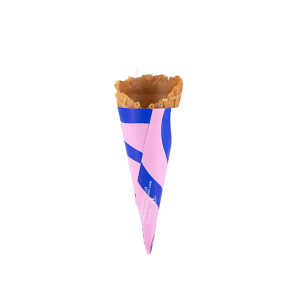 Rimini Pink and Blue Sleeved, Single Waffle Cone, 220/box