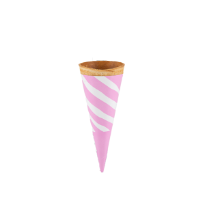 Sugaco® Pink & White Sleeved, Single Sugar Cone, 208/box