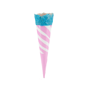 Torino Tropical Pink & White Sleeved, Single Waffle Cone, 54/box