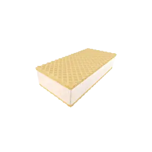 2 wafers with ice cream sandwiched in the middle