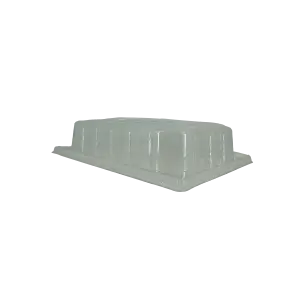 Clear Plastic, Double Napoli, High Dome Lid, 100/box